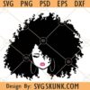 Afro woman svg file