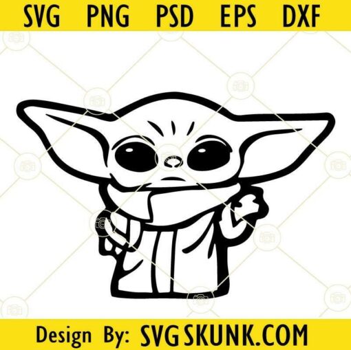 Baby yoda SVG file