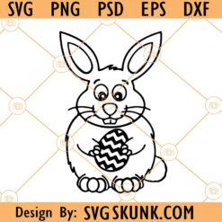 Bunny with Easter egg svg