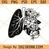 Floral lungs svg