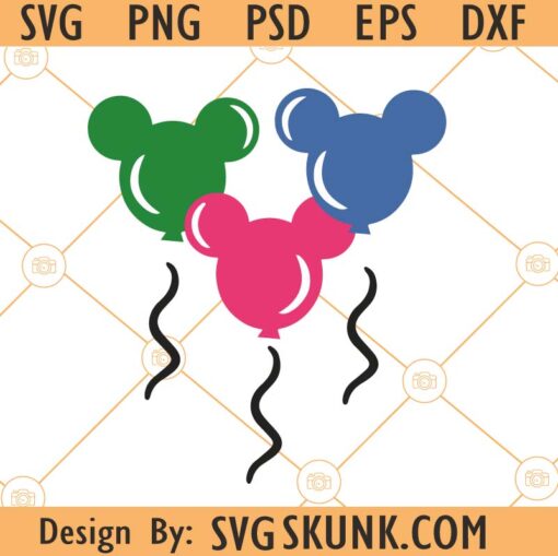 Mickey Balloons SVG