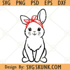 bunny with bandana svg