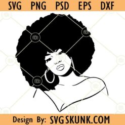 Afro woman clip art svg
