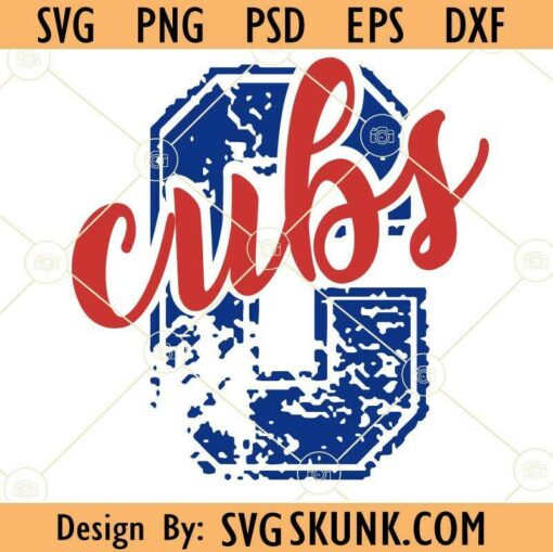 Chicago Cubs football Grunge svg
