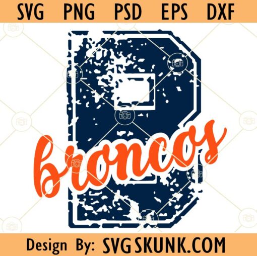 Denver Broncos football Grunge svg