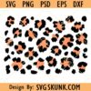 Fuzzy leopard print pattern background svg