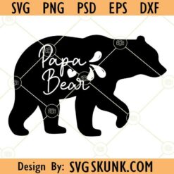 Papa bear silhouette svg
