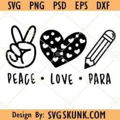 Peace love para svg