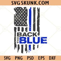 Back The Blue flag SVG