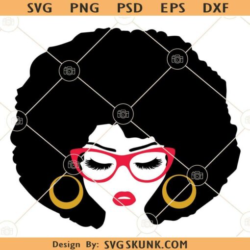 African American woman with sunglasses SVG, African American SVG