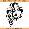 Beautiful woman face svg, Woman Face Svg, Lady Face Svg, Women Face Svg, Eyelashes Svg