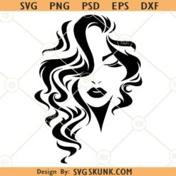 Beautiful woman face svg, Woman Face Svg, Lady Face Svg, Women Face Svg, Eyelashes Svg