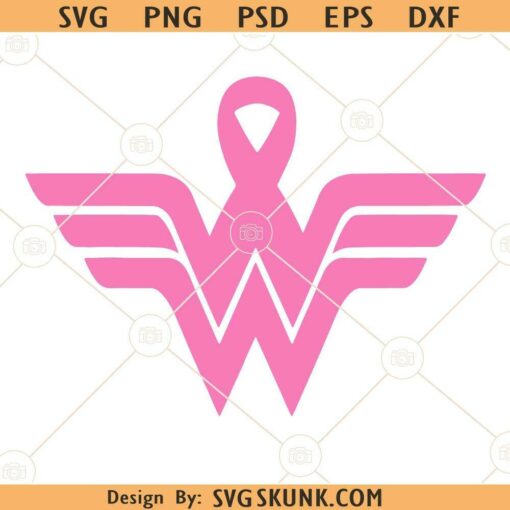 Breast Cancer Wonder Woman SVG, Breast Cancer Wonder Woman Logo svg