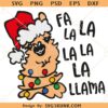 Christmas llama SVG, Fa la la la llama SVG, Christmas LLama SVG, Christmas SVG