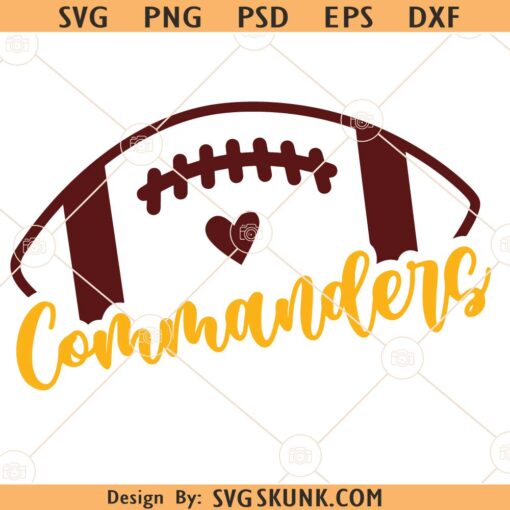 Commanders Football SVG, Commanders Mascot SVG, School spirit svg, Football lover svg