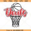 Devils Basketball SVG, Devils Mascot SVG, Devils svg, School spirit svg, Basketball lover svg