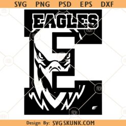 Eagles in letter E svg, Eagles Football svg, Eagles svg, Football logo svg