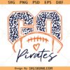 Go Pirates Leopard SVG, Pirates Mascot SVG, Pirates svg, School spirit svg, Football lover svg