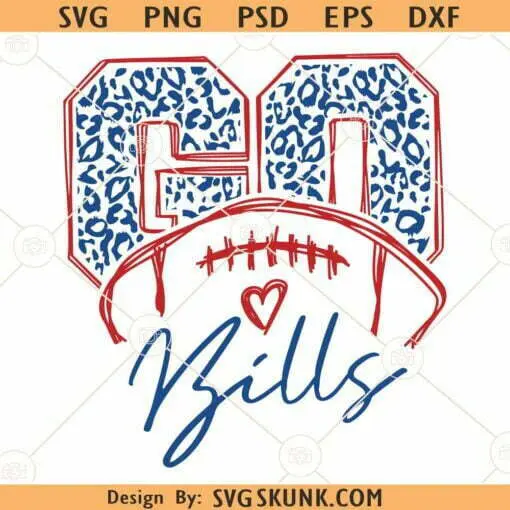 Go bills Leopard print SVG, bills Mascot SVG, bills svg, School spirit svg, Football lover svg