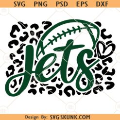 Jets football leopard prints SVG, Jets football SVG, Jets svg, School spirit svg