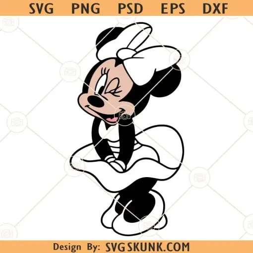 Minnie mouse dress SVG, Minnie Mouse svg, Minnie Mouse clipart svg, Minnie Mouse birthday svg
