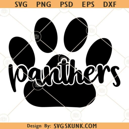 Panthers paw print svg, Panthers Paw svg, Game Day svg, Panthers Football svg