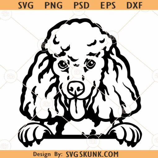 Peeking Poodle SVG, poodle dog svg, Poodle mom svg, peeking dog svg