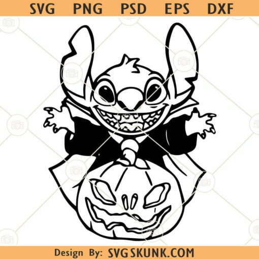 Stitch Halloween pumpkin svg, Stitch Halloween svg, Halloween Stitch svg, Pumpkin Face svg