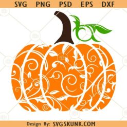 Swirly Pumpkin SVG, Pumpkin SVG, Fall SVG, Halloween Svg, Thanksgiving svg