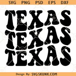 Texas Retro wavy SVG, Texas State SVG, love Texas svg, Texas retro svg