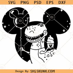 Rex mickey ears SVG, Toy Story Rex Mickey Ears SVG, T Rex SVG, Mickey SVG, Disney SVG