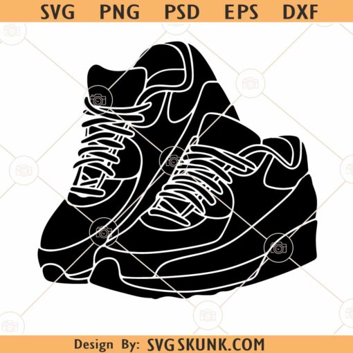 Sneakers head SVG, Sneakers clipart svg, Sneakers silhouette svg, Sneakers outline svg