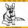 German Shepherd SVG file, German shepherd svg, dog svg, German Shepherd Dog breed Svg file
