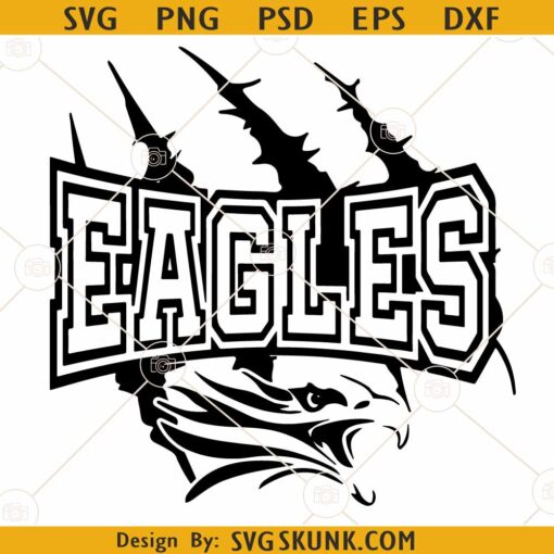 Go Eagles Mascot SVG, Eagles claw scratch svg, Eagles svg, Football svg, Eagles Football svg