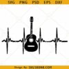 Guitar heartline SVG, Guitar Heartbeat SVG, Guitar EKG svg, Guitar svg, Guitar Lifeline svg