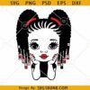 Peekaboo girl with afro braids SVG, Peekaboo Girl Svg, Afro Girl Svg, Black Girl Svg