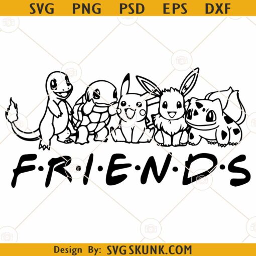 PikaCreature friends SVG, Cartoon Svg, PikaCreature png, Cute Frineds svg