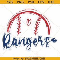 Rangers Mascot SVG, Rangers Baseball svg, School spirit svg, Rangers Baseball Team svg