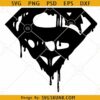 Superman Logo dripping SVG, Superhero svg, Superman Logo Svg, Super Hero svg