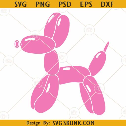 Balloon dog SVG, Balloon Dog Clipart SVG, Balloon poodle SVG, Animal Baloon SVG