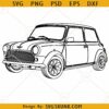 Classic Mini Car SVG, Vintage car SVG, Classic Cars SVG, Classic Mini Copper SVG