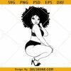 Curvy woman SVG, Curvy woman Squatting SVG, Curvy Woman Svg