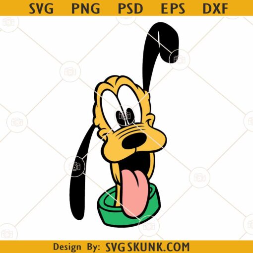 Disney Pluto dog face SVG, Pluto Face SVG File, Pluto Dog Head SVG