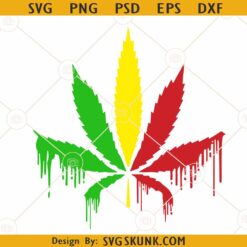 Dripping Marijuana leaf SVG, Dripping Cannabis Leaf SVG, Pot Leaf SVG
