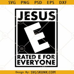 Jesus rated E for everyone SVG, Jesus Svg, Religious Svg, Christian Svg