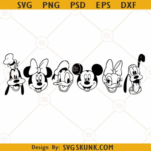 Mickey and friends SVG, Friends SVG, Disney Friends SVG