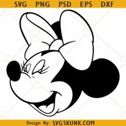 Minnie Mouse winking SVG, Minnie Mouse SVG, Minnie SVG, Disney SVG