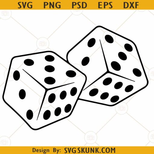 Two dice SVG, dice svg, dice template svg, dice clipart SVG, casino svg, gamble svg
