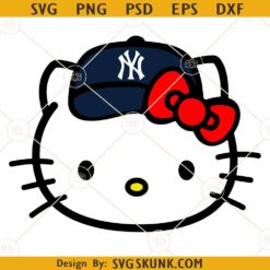 Hello Kitty NY Yankees SVG, Hello Kitty New York Yankees SVG, Kitty Yankees SVG