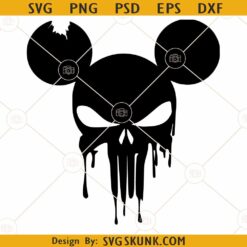 Punisher skull Mickey ears SVG, Mickey Skull Svg, Mickey Punisher SVG, Mickey SVG